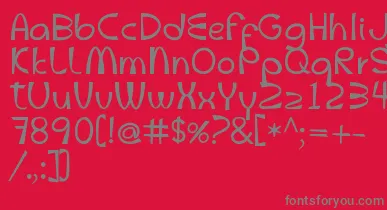 Mcletters font – Gray Fonts On Red Background