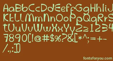 Mcletters font – Green Fonts On Brown Background