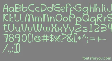 Mcletters font – Green Fonts On Gray Background