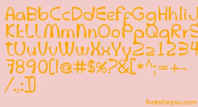 Mcletters font – Orange Fonts On Pink Background