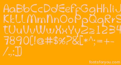 Mcletters font – Pink Fonts On Orange Background