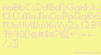 Mcletters font – Pink Fonts On Yellow Background
