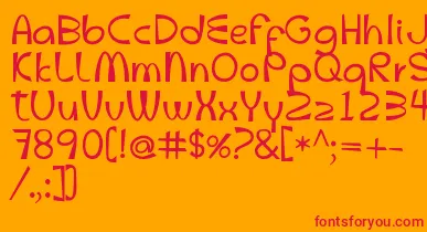 Mcletters font – Red Fonts On Orange Background
