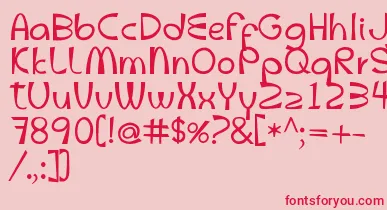 Mcletters font – Red Fonts On Pink Background