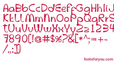 Mcletters font – Red Fonts On White Background