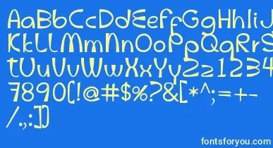 Mcletters font – Yellow Fonts On Blue Background