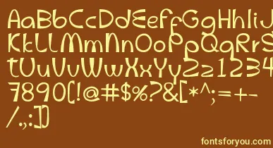 Mcletters font – Yellow Fonts On Brown Background