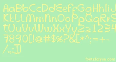 Mcletters font – Yellow Fonts On Green Background