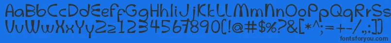 Mcletters Font – Black Fonts on Blue Background