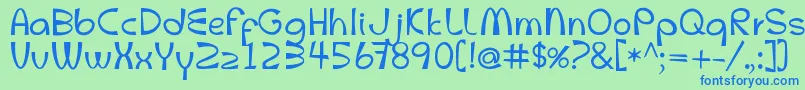 Mcletters Font – Blue Fonts on Green Background