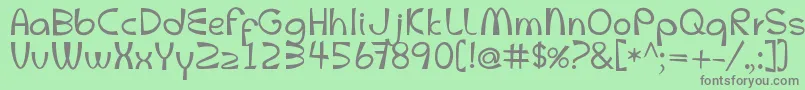 Mcletters Font – Gray Fonts on Green Background