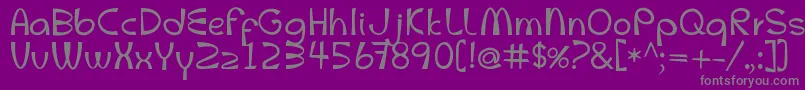 フォントMcletters – 紫の背景に灰色の文字