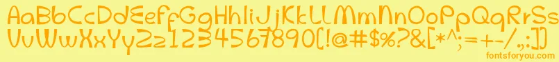 Mcletters Font – Orange Fonts on Yellow Background