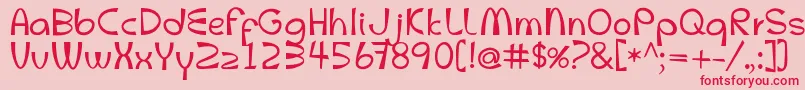 Mcletters Font – Red Fonts on Pink Background