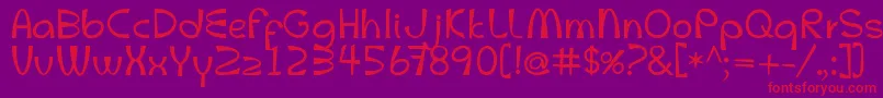 Mcletters Font – Red Fonts on Purple Background