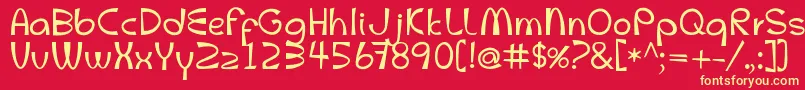 Mcletters Font – Yellow Fonts on Red Background