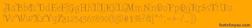 AlmendradisplayRegular Font – Black Fonts on Orange Background