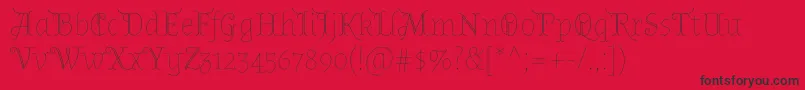 AlmendradisplayRegular Font – Black Fonts on Red Background