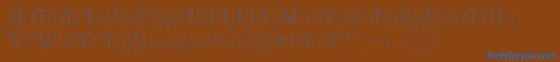 AlmendradisplayRegular Font – Blue Fonts on Brown Background