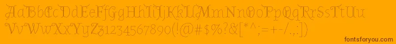 AlmendradisplayRegular Font – Brown Fonts on Orange Background