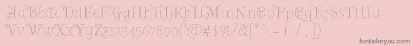 AlmendradisplayRegular Font – Gray Fonts on Pink Background