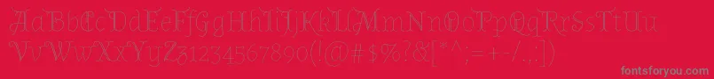 AlmendradisplayRegular Font – Gray Fonts on Red Background
