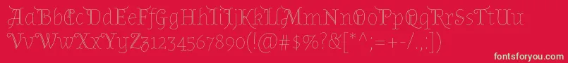 AlmendradisplayRegular Font – Green Fonts on Red Background