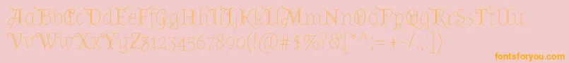 AlmendradisplayRegular Font – Orange Fonts on Pink Background
