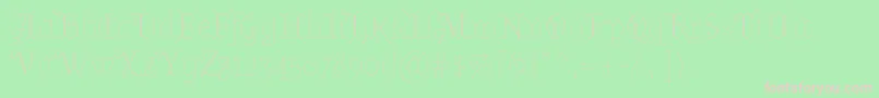 フォントAlmendradisplayRegular – 緑の背景にピンクのフォント