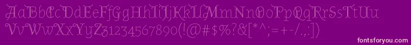 AlmendradisplayRegular Font – Pink Fonts on Purple Background