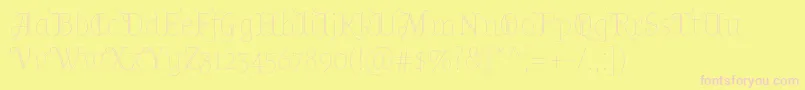 AlmendradisplayRegular Font – Pink Fonts on Yellow Background