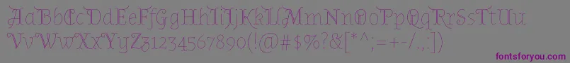 Шрифт AlmendradisplayRegular – фиолетовые шрифты на сером фоне