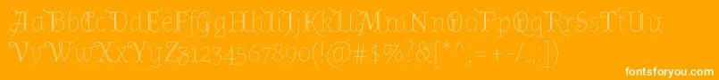 AlmendradisplayRegular Font – White Fonts on Orange Background