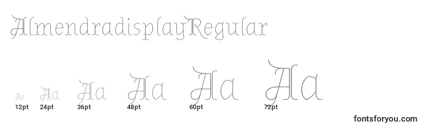 Размеры шрифта AlmendradisplayRegular
