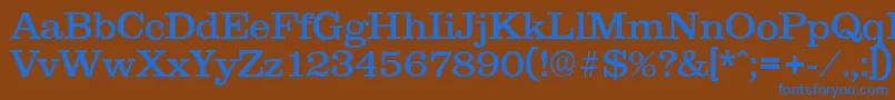 Clareserial Font – Blue Fonts on Brown Background