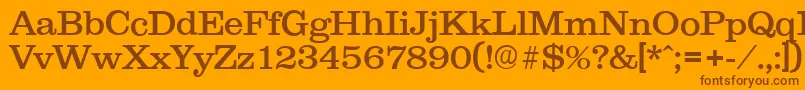 Clareserial Font – Brown Fonts on Orange Background