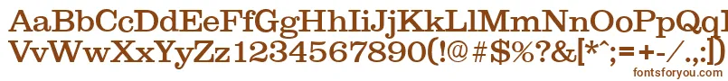 Clareserial-fontti – ruskeat fontit valkoisella taustalla