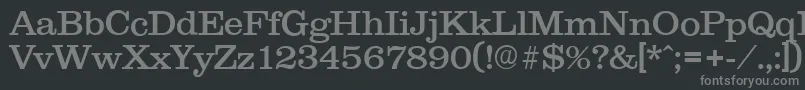 フォントClareserial – 黒い背景に灰色の文字