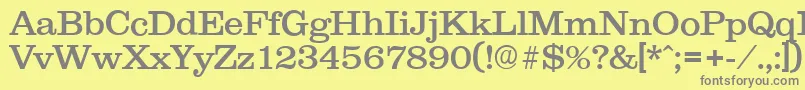 Clareserial Font – Gray Fonts on Yellow Background