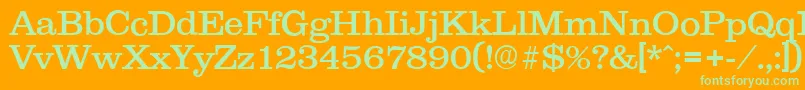 Clareserial Font – Green Fonts on Orange Background