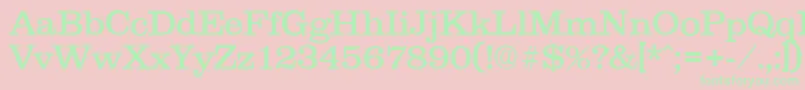 Clareserial Font – Green Fonts on Pink Background