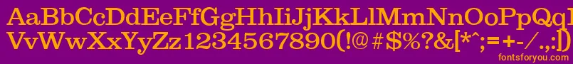 Clareserial Font – Orange Fonts on Purple Background