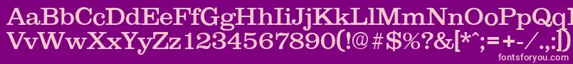 Clareserial Font – Pink Fonts on Purple Background