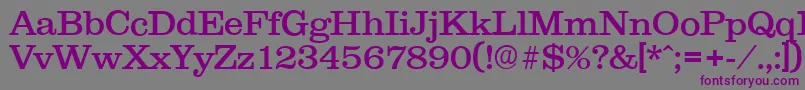 Clareserial-fontti – violetit fontit harmaalla taustalla