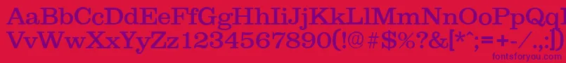 Clareserial Font – Purple Fonts on Red Background