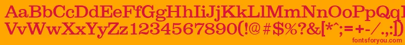 Clareserial Font – Red Fonts on Orange Background