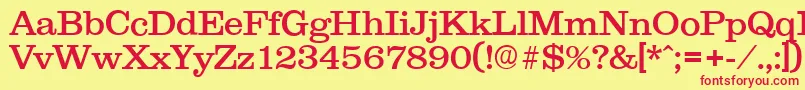 Clareserial Font – Red Fonts on Yellow Background