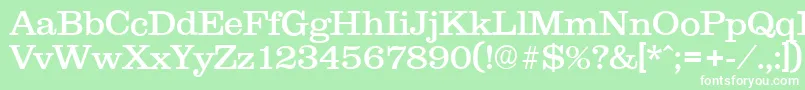 フォントClareserial – 緑の背景に白い文字