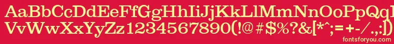 Clareserial Font – Yellow Fonts on Red Background