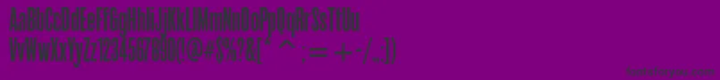 フォントRoswellfouritcTt – 紫の背景に黒い文字